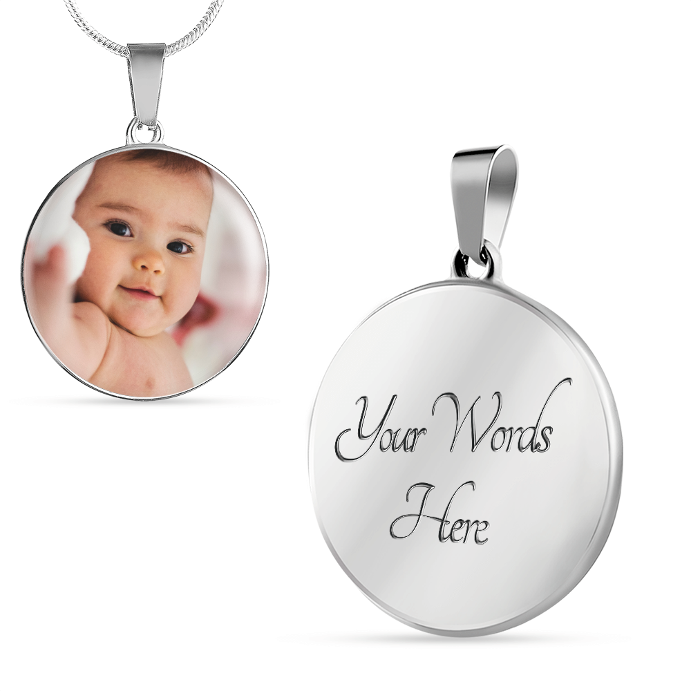 [Almost Gone] Personalized Newborn Photo Necklace - A Shining Star Was Born