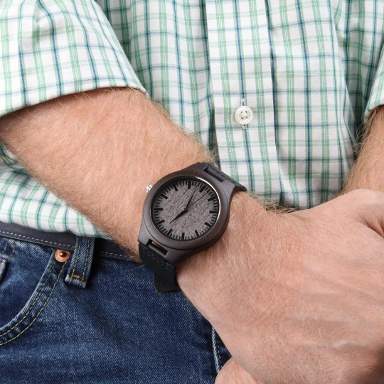 First Father's Day, Best Buds, Wooden Watch for Dad