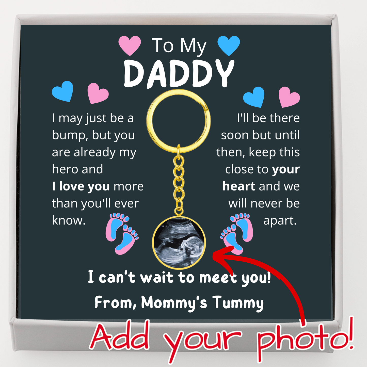 To My Daddy, Mommy's Tummy Keychain