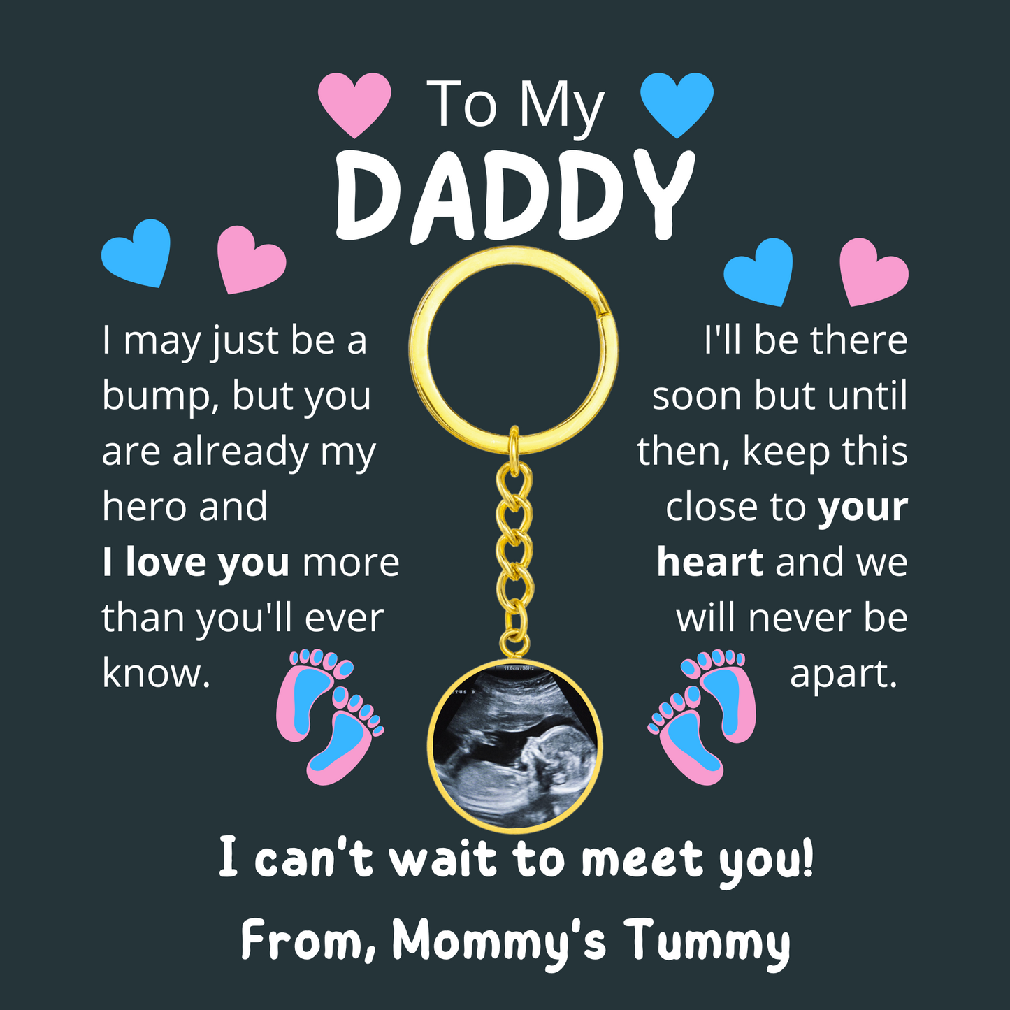 To My Daddy, Mommy's Tummy Keychain