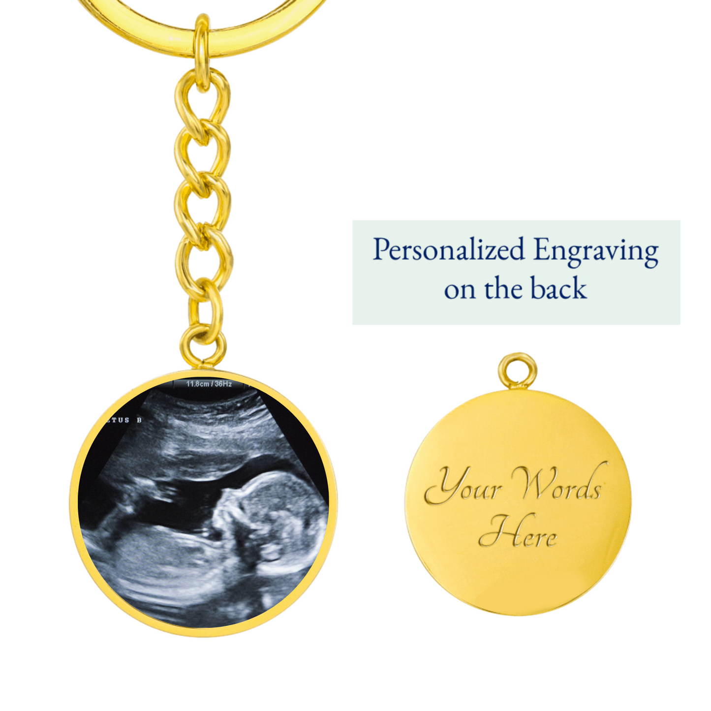 To My Daddy, Mommy's Tummy Keychain