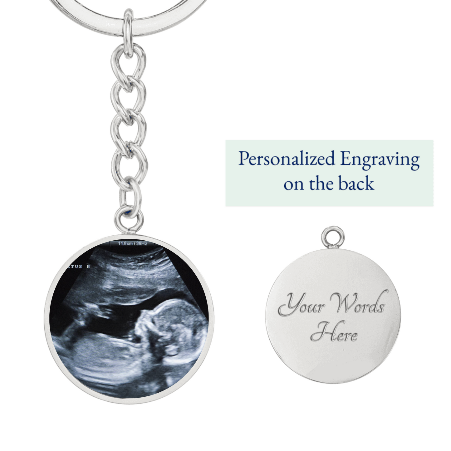 To My Daddy, Mommy's Tummy Keychain