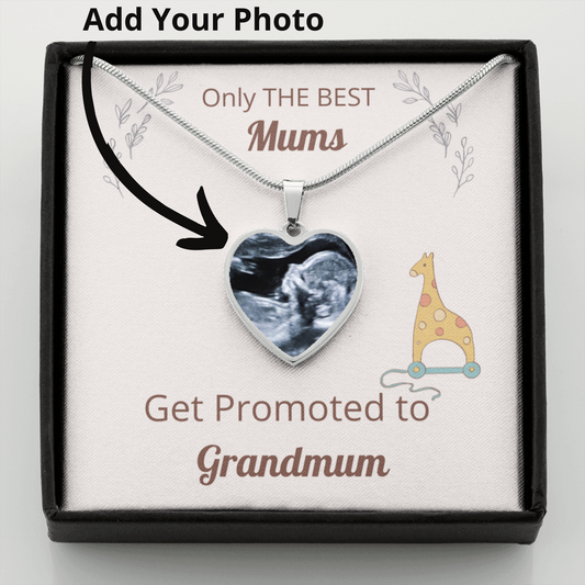 Grandmum Heart Pendant Message Card Necklace
