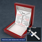 [Almost Gone] To My Son - Cross Necklace - Personalized Engraving